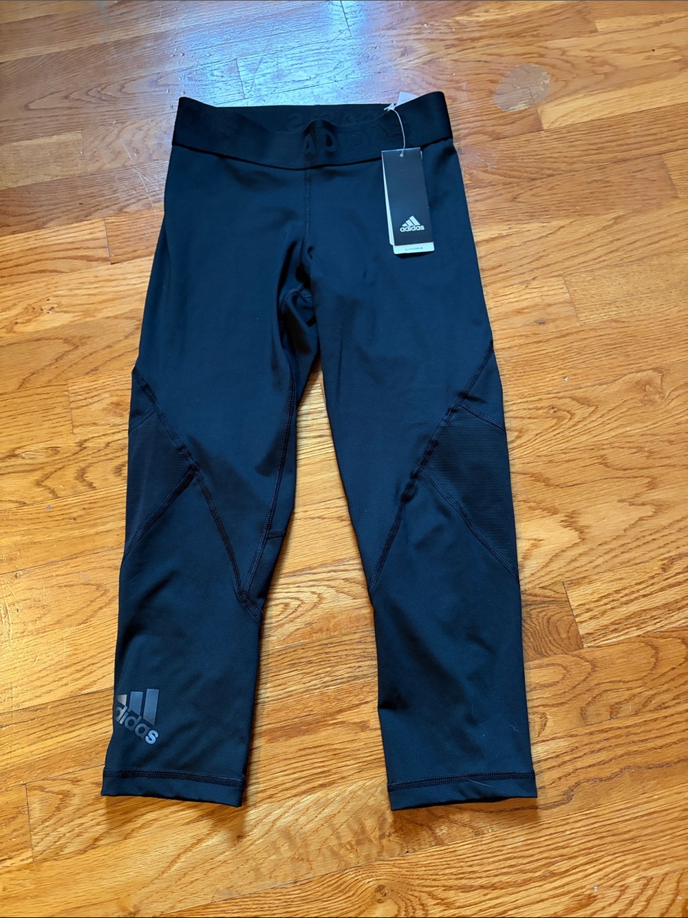 adidas Black Woman’s Cropped Athletic Leggings